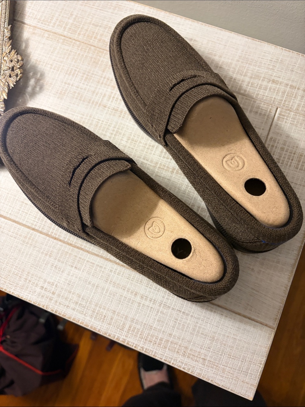 Rothy’s Women’s  Brown Knit Penny Loafers